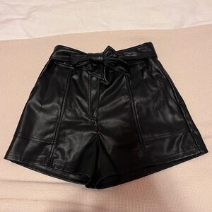 Vegan Leather Shorts